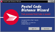 Postal Code Distance Wizard screenshot